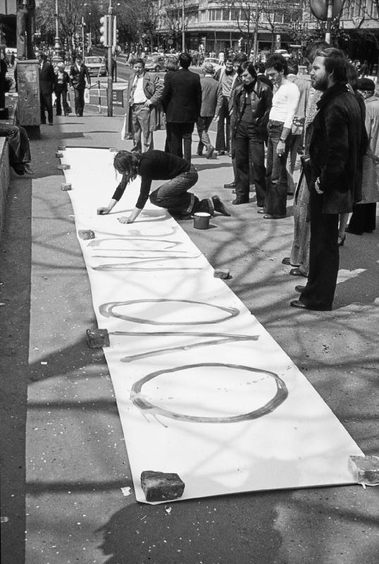Exhibition-action by the Group of Six Artists, 5th April Meeting, Belgrade
