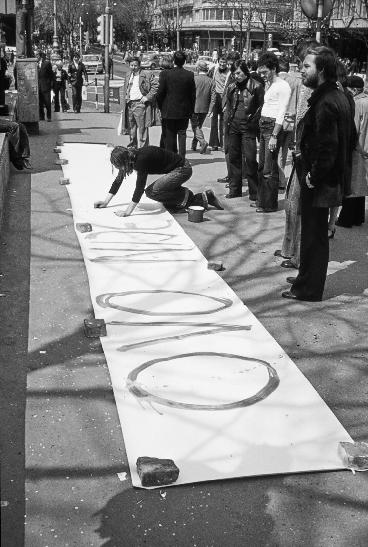 Exhibition-action by the Group of Six Artists, 5th April Meeting, Belgrade
